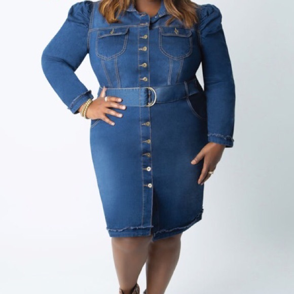 ashley stewart jean dress